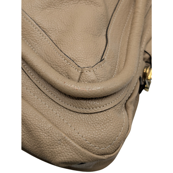 Chloe Calfskin Beige Neutral Leather Medium Paraty Shoulder Bag - Picture 10 of 16